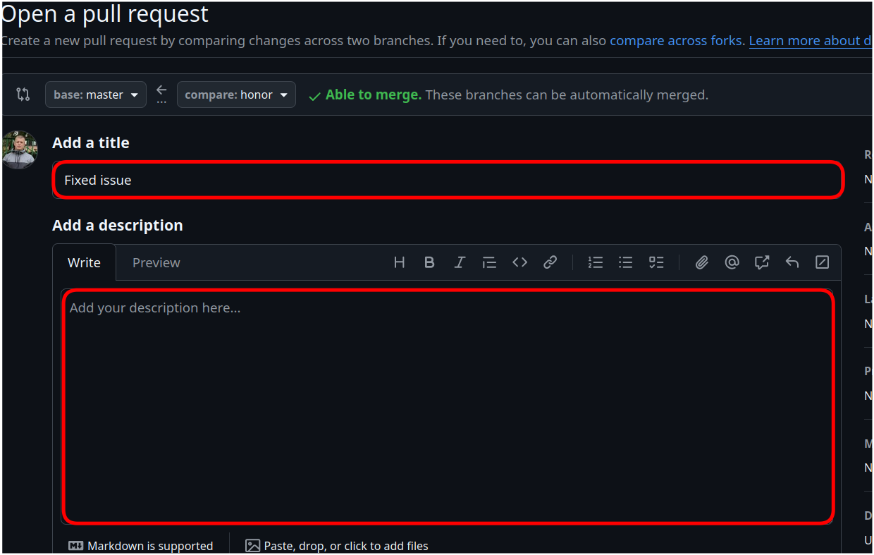 Поля title и description